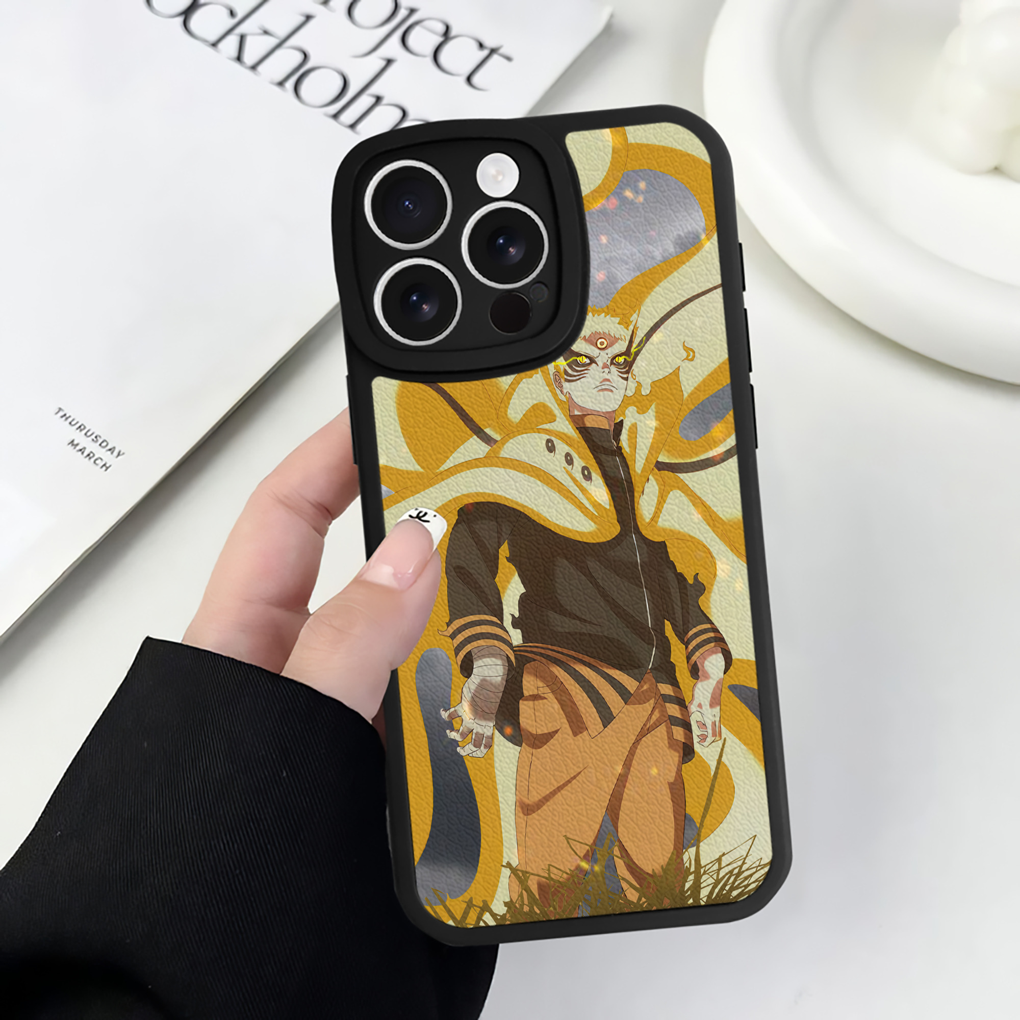 （画像用） NARUTO -ナルト- NARUTO -ナルト- 疾風伝 【iPhone 16シリーズ対応】シリコンスマホケース（レザー調） 材質：シリコン